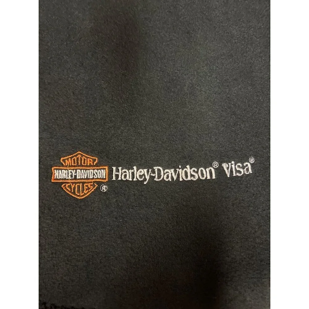 Harley Davidson Visa  Motorcycle Black Travel Roll Up Packable Blanket